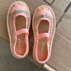 Cat & Jack Coral Pink Floral Mary Jane Shoes for Kids